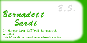 bernadett sardi business card